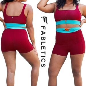 Fabletics Fiona Low Impact Sports Bra Color Block Swim Top Size XXL Top Only